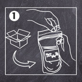 Cocktail Tüte aufreissen